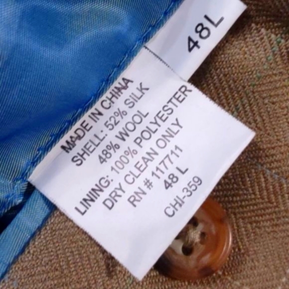 Alan Flusser MEN'S Silk & Worsted Wool Luxury Blend Window Paigne Blazer - Picture 17 of 17